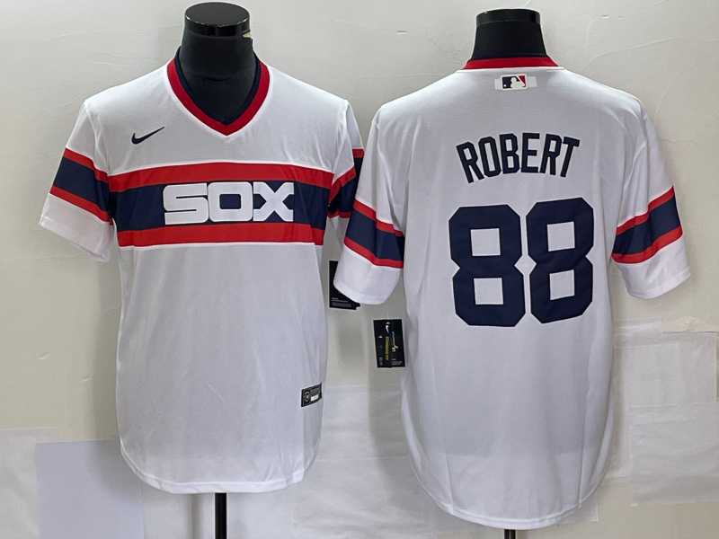 Men's Chicago White Sox #88 Luis Robert White Cool Base Throwback Stitched Jersey,We sell and wholesale Men's Chicago White Sox #88 Luis Robert White Cool Base Throwback Stitched Jersey on line form chian!